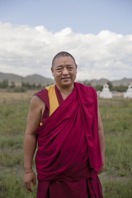 Geshe Dakpa Gyaltsen, 48 - a Tibetan monk visiting Ustuu-Khure - an important Buddhist sanctuary outside Chadan in western Tuva. Reverend Gyaltsen has been living and preaching in Russia since 15 years and has taken up Russian citizenship - a requirement to be able to found and lead religious communities.