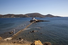 Остров Лерос, залив Гурма и церковь св. Исидора.