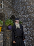 Отец Эммануил - единственный насельник монастыря св. Пантелеимона на острове Тилос.